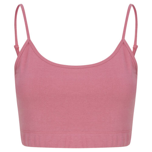 Women's sustainable fashion cropped cami top with adjustable straps Thumbnail