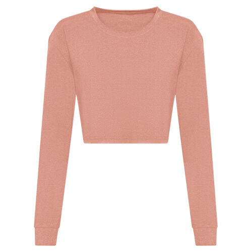 AWDis Ladies Long Sleeve Cropped T-Shirt Thumbnail
