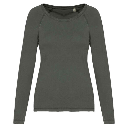 Native Spirit Ladies Raglan Long Sleeve Washed T-Shirt Thumbnail