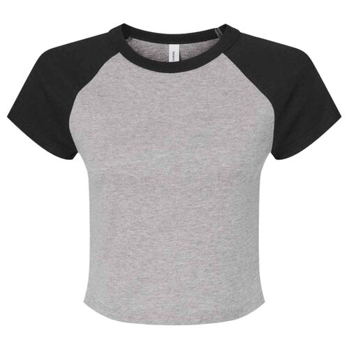 Bella Ladies Micro Rib Raglan Baby T-Shirt Thumbnail