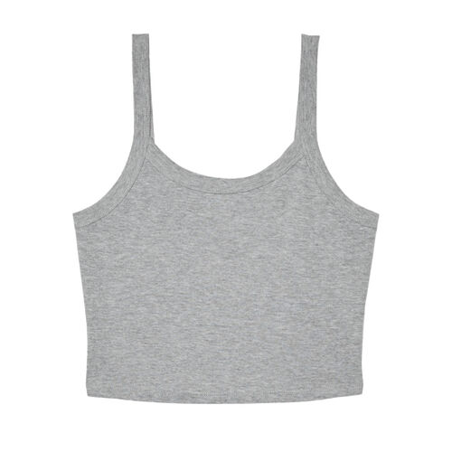 Women’s micro rib spaghetti strap tank Thumbnail