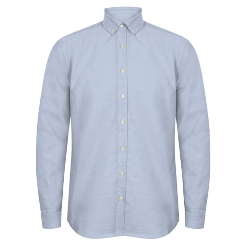 Henbury Long Sleeved Cotton Feel Coolplus® Shirt Thumbnail