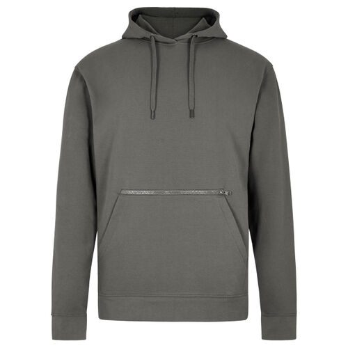 Regular fit piqué hoodie with zipped pocket Thumbnail