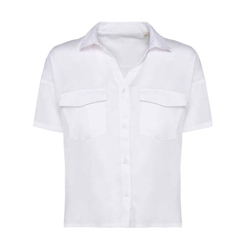 Spasso Ladies Short Sleeve Oversized TENCEL™ Shirt Thumbnail