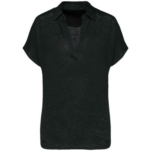 Spasso Ladies Linen Polo Shirt Thumbnail