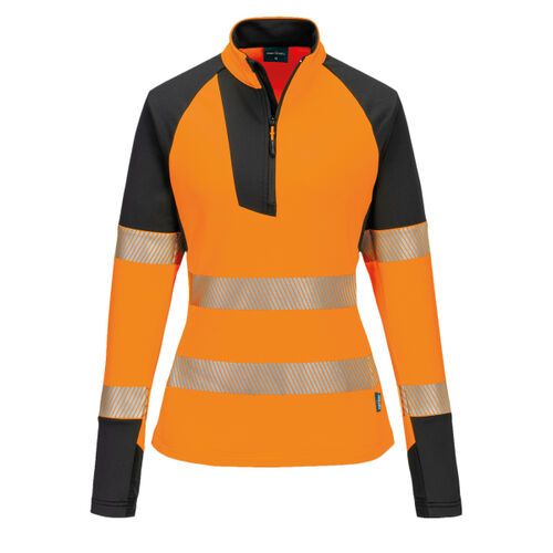 Women’s PW3 Hi-vis ¼-zip sweatshirt (T173) Thumbnail