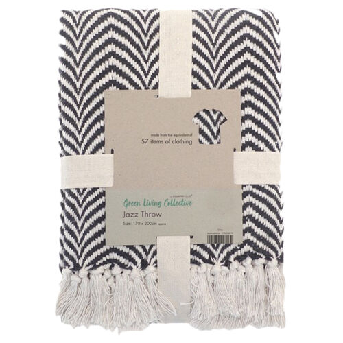 Recycled mixed-fabric throw Thumbnail