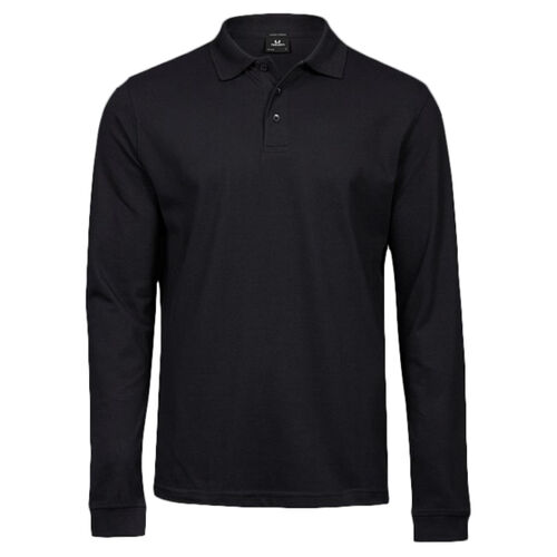Luxury stretch long sleeve polo (1406) Thumbnail