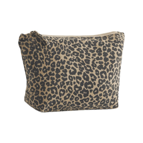 Leopard print canvas accessory bag Thumbnail