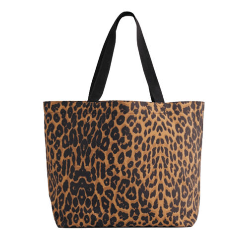 BagBase Leopard Print Carryall Tote Bag Thumbnail
