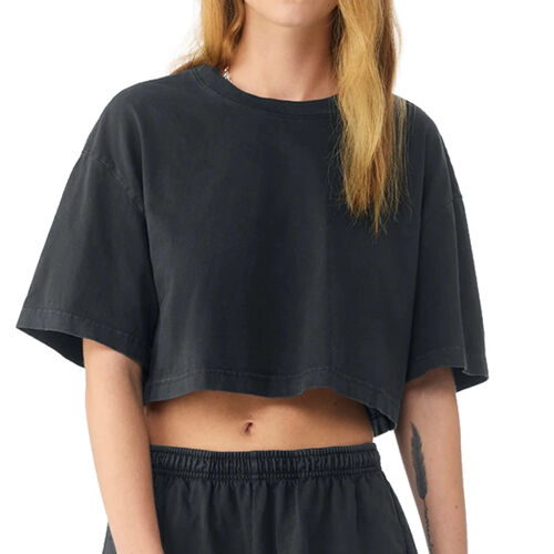 Bella Ladies Heavyweight Washed Cropped T-Shirt Thumbnail