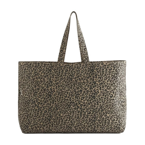 Westford Mill Leopard Print Canvas Oversized Tote Bag Thumbnail