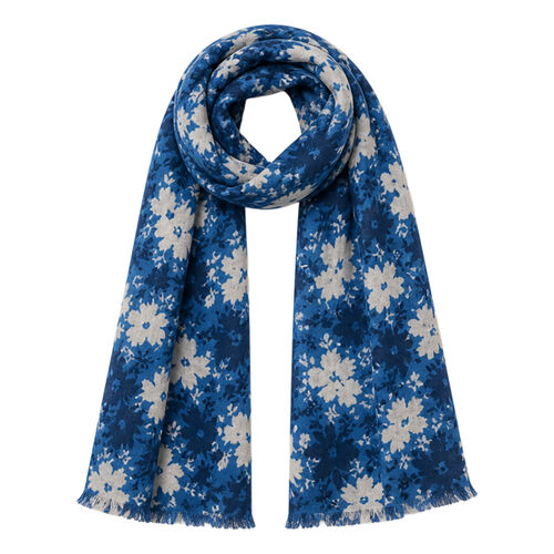 Spasso Blue Floral Scarf Thumbnail