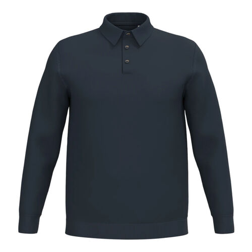 Spasso Knitted Long Sleeve Polo Shirt Thumbnail