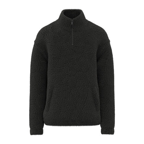 Spasso Unisex Sherpa Drop Shoulder 1/4 Zip Sweat Thumbnail