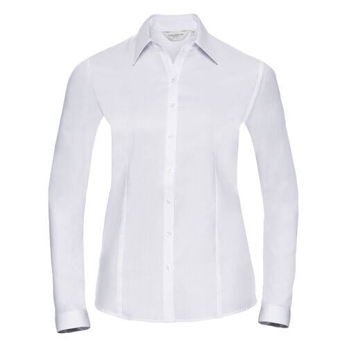 Women's long sleeve herringbone shirt Thumbnail