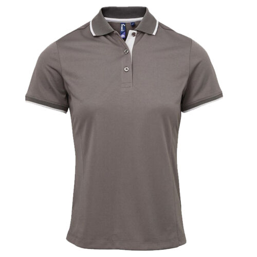 Women's contrast Coolchecker® polo Thumbnail