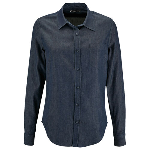 SOL'S Ladies Barry Long Sleeve Denim Shirt Thumbnail