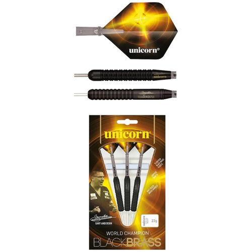 Unicorn Gary Anderson Black Brass Darts Thumbnail