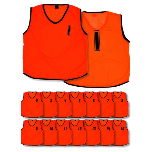 (Pack of 15) Mesh Numbered 1 - 15 Training Bibs (Youths, Adult) Thumbnail