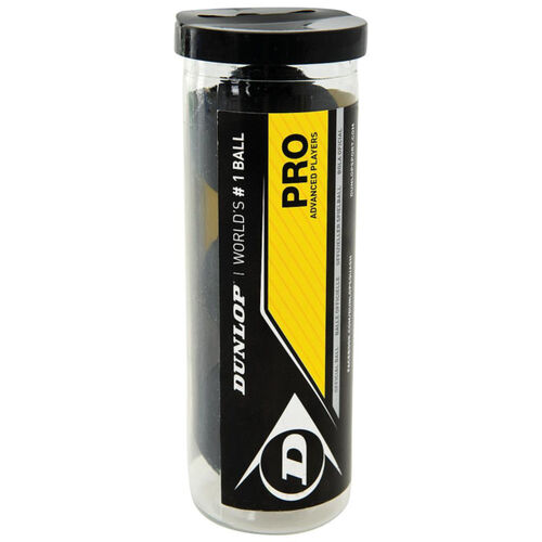Dunlop Pro Squash Balls (3 Ball Tube) Thumbnail