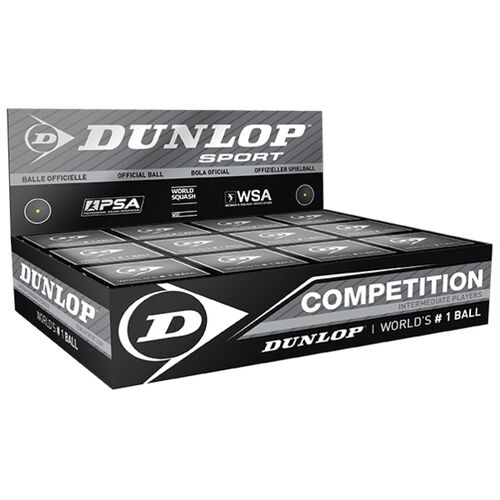 Dunlop Competition Squash Balls (1 Ball Box 12) Thumbnail