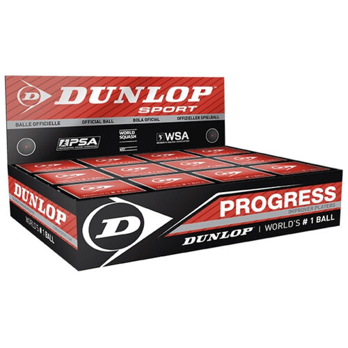 Dunlop Progress Squash Balls (1 Ball Box of 12) Thumbnail