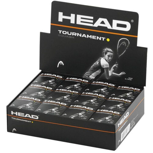 Head Tournament Squash Balls - Single Yellow Dot - Box of 12 Thumbnail