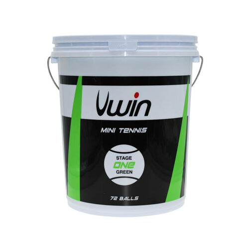 Uwin Stage 1 Green Tennis Balls - Bucket of 72 balls Thumbnail