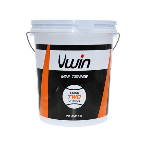 Uwin Stage 2 Orange Tennis Balls - Bucket of 72 balls Thumbnail