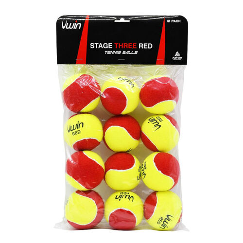 Uwin Stage 3 Red Tennis Balls - Pack of 12 balls Thumbnail